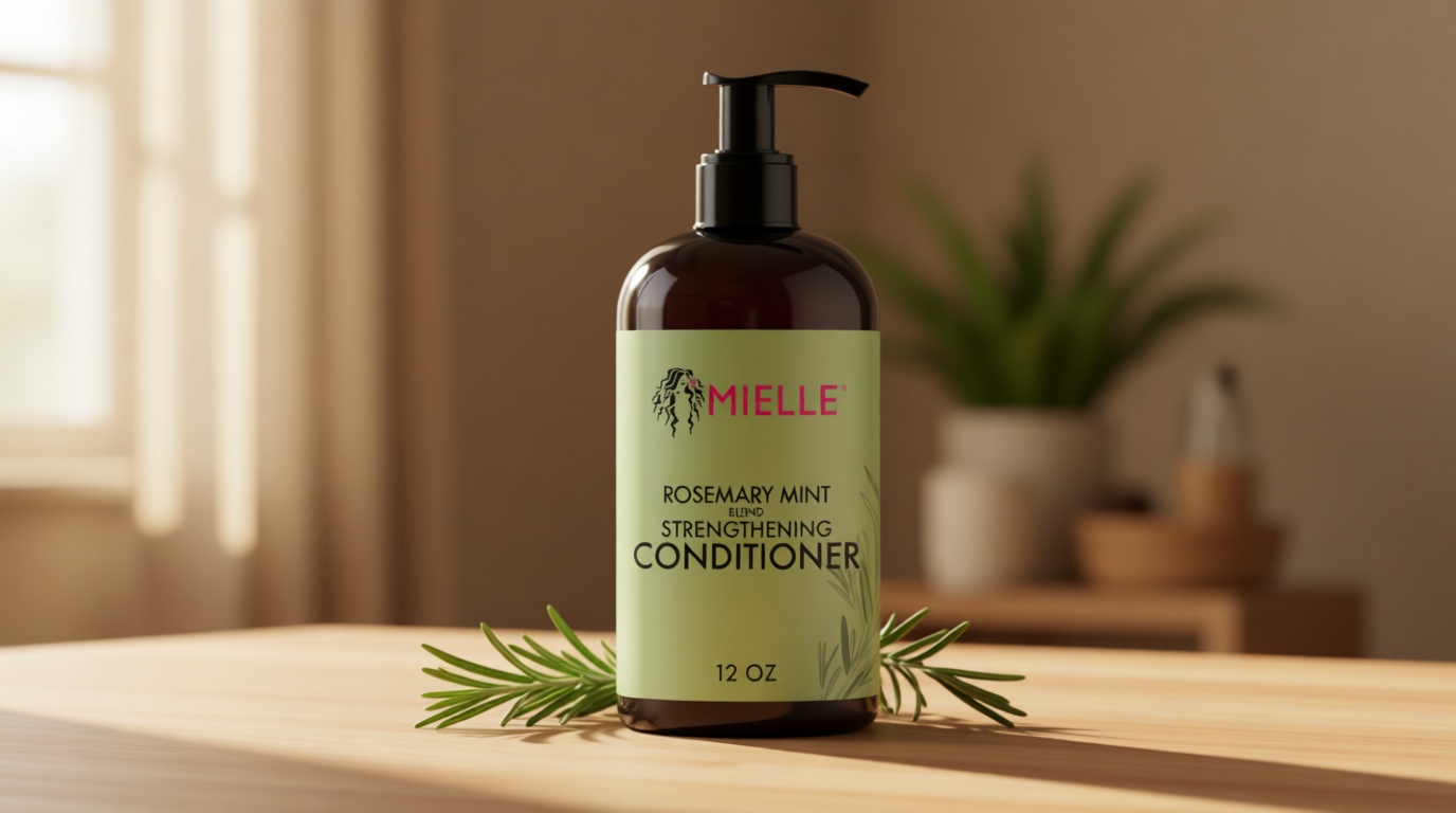 Mielle Organics Rosemary Mint Strengthening Hair Conditioner for Women & Men - Biotin Infused Detangling & Hydrating Conditioner to Increase Manageability & Support Longer, Healthier Strands, 12 oz