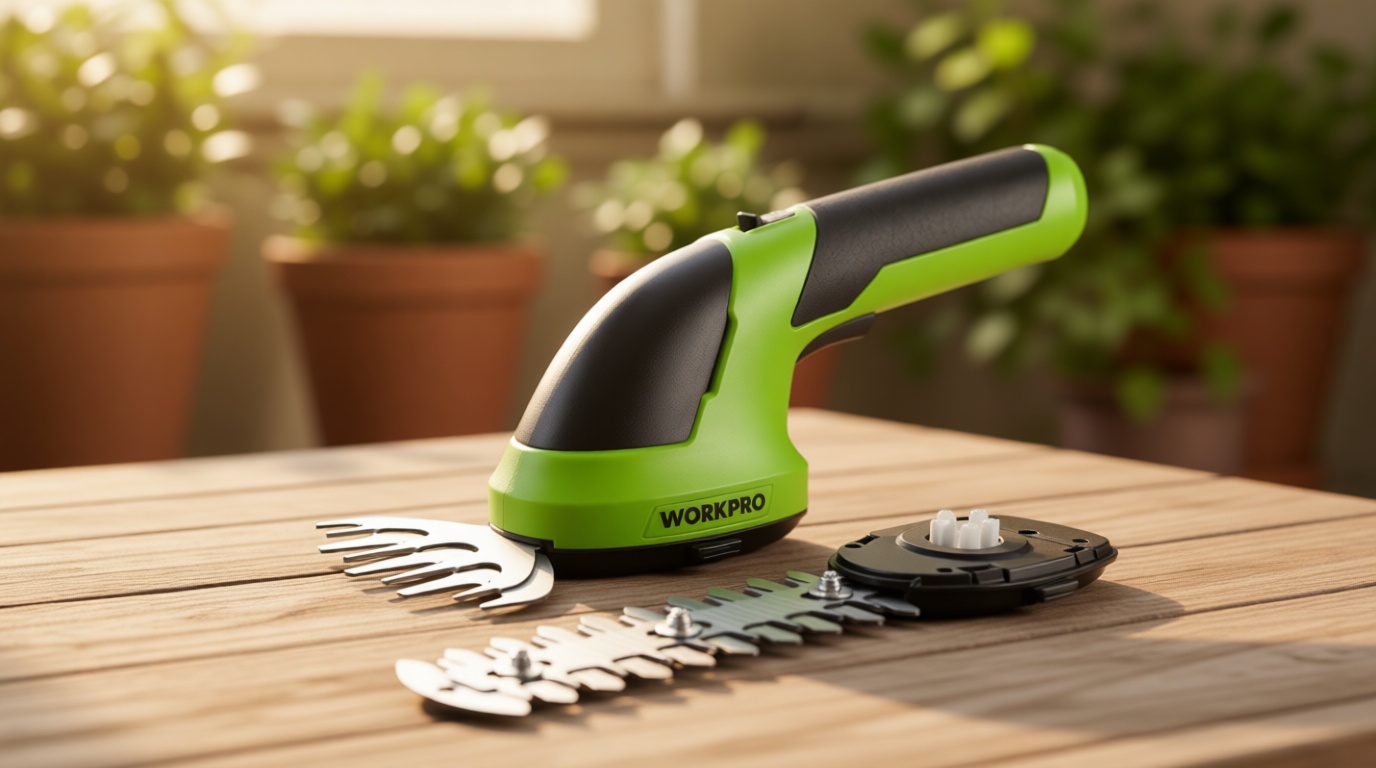 WORKPRO Cordless Grass Shear & Shrubbery Trimmer - 2 in 1 Handheld 7.2V Electric Grass Trimmer Hedge Shears/Grass Cutter Rechargeable Lithium-Ion Battery and Type-C Cable Included