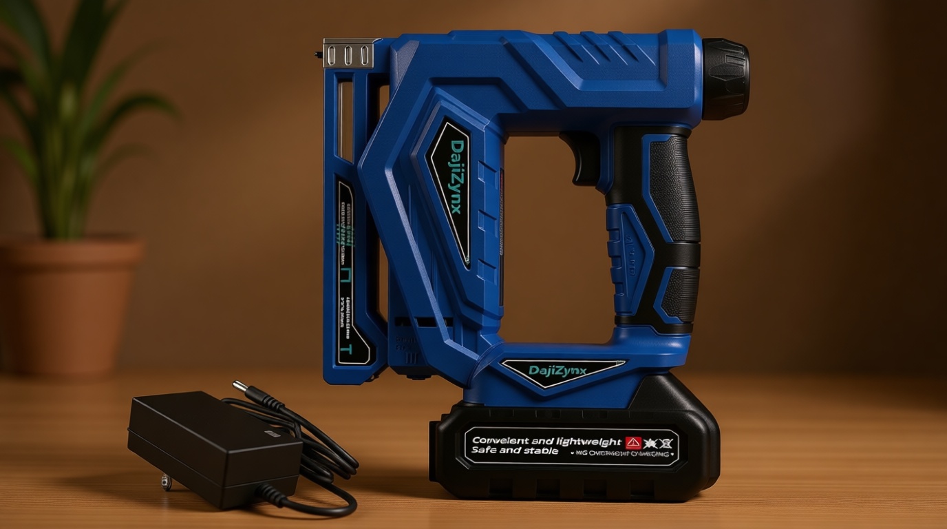 Electric Staple Gun, 3/8” Cordless Brad Nailer,2 in 1 Brushless Nail Gun/Staple Gun with 1000 Nails and 1000 Staples（T50、J10）, Cordless Fix Nailer 2 Mode - Single Firing and Contact Firing