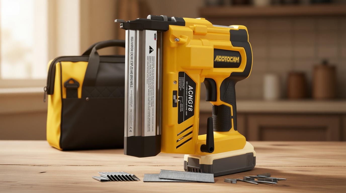 Cordless 2" Brad Nailer Compatible with DeWalt 20V Battery(No Battery), 2 in 1 Electric Nail Gun/Staple Gun,18GA Nail Gun Battery Powered with 1000 Nails/Staples for Woodworking & Home Improvement