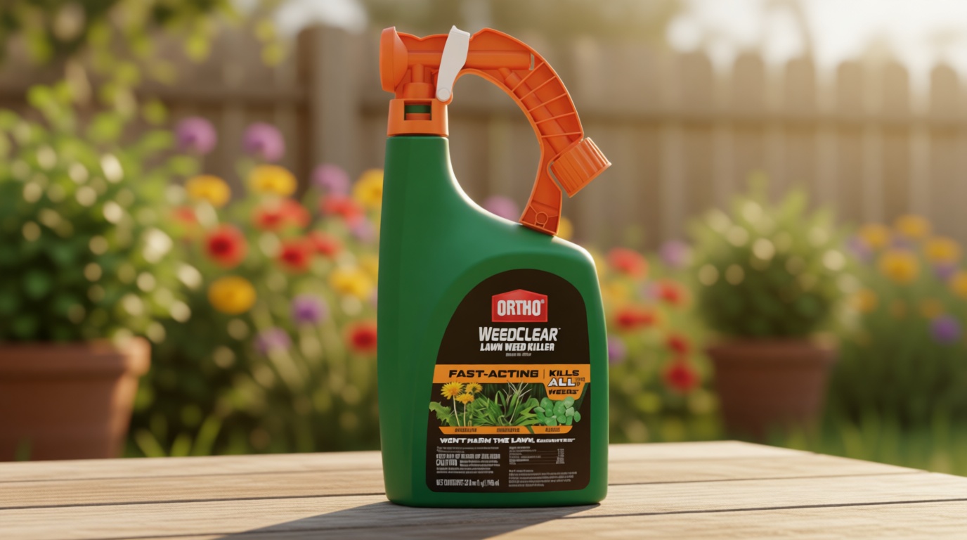 Ortho WeedClear Lawn Weed Killer Ready-To-Spray - Weed Killer for Lawns, Kills Crabgrass, Dandelion and Clover, Hose-End Application, Covers 5,000 sq. ft., 32 fl. oz.