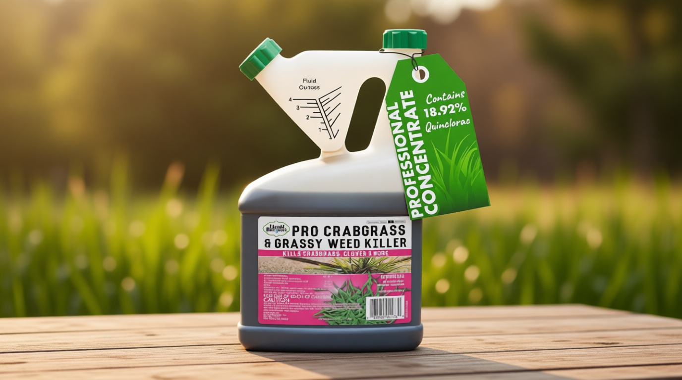 Pro Crabgrass & Grassy Weed Killer - 18.92% Quinclorac (Compare to Drive XLR8) – Concentrated Professional Crabgrass Herbicide – Quick Drying with Residual Control - 64 Ounces