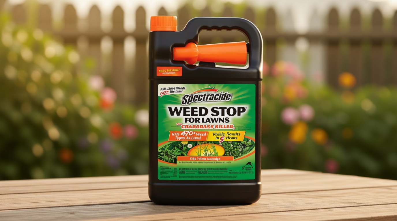 Spectracide Weed Stop For Lawns Plus Crabgrass Killer, 1 Gallon, Ready-To-Use Formula Kills More Than 470 Types Of Weeds As Listed Including Dandelion, Chickweed, Clover, Crabgrass And Yellow Nutsedge