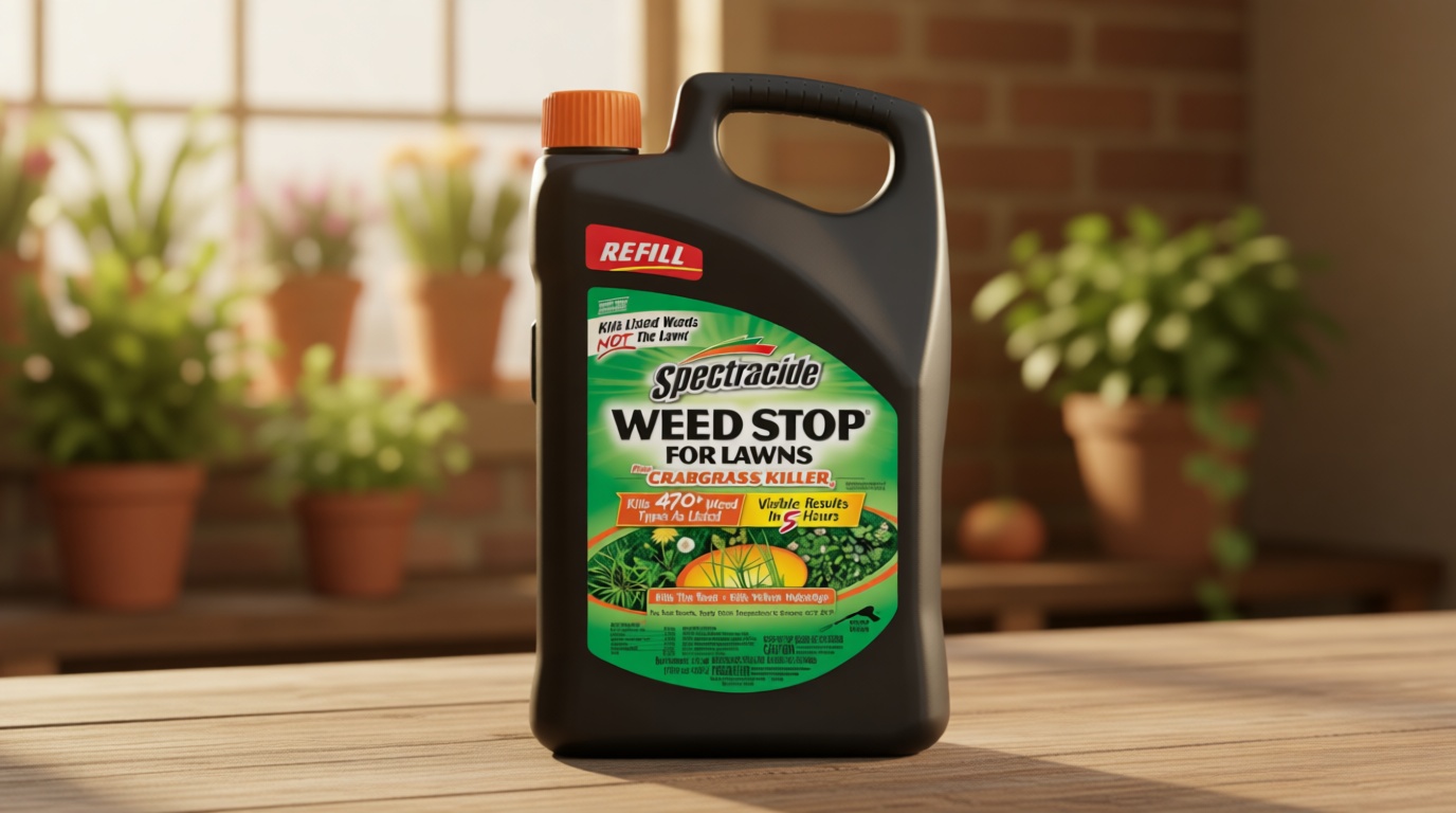 Spectracide Weed Stop For Lawns Plus Crabgrass Killer AccuShot Refill, 1.33 Gallons, Kills More Than 470 Types Of Weeds As Listed Including Dandelion, Chickweed, Clover, Crabgrass And Yellow Nutsedge