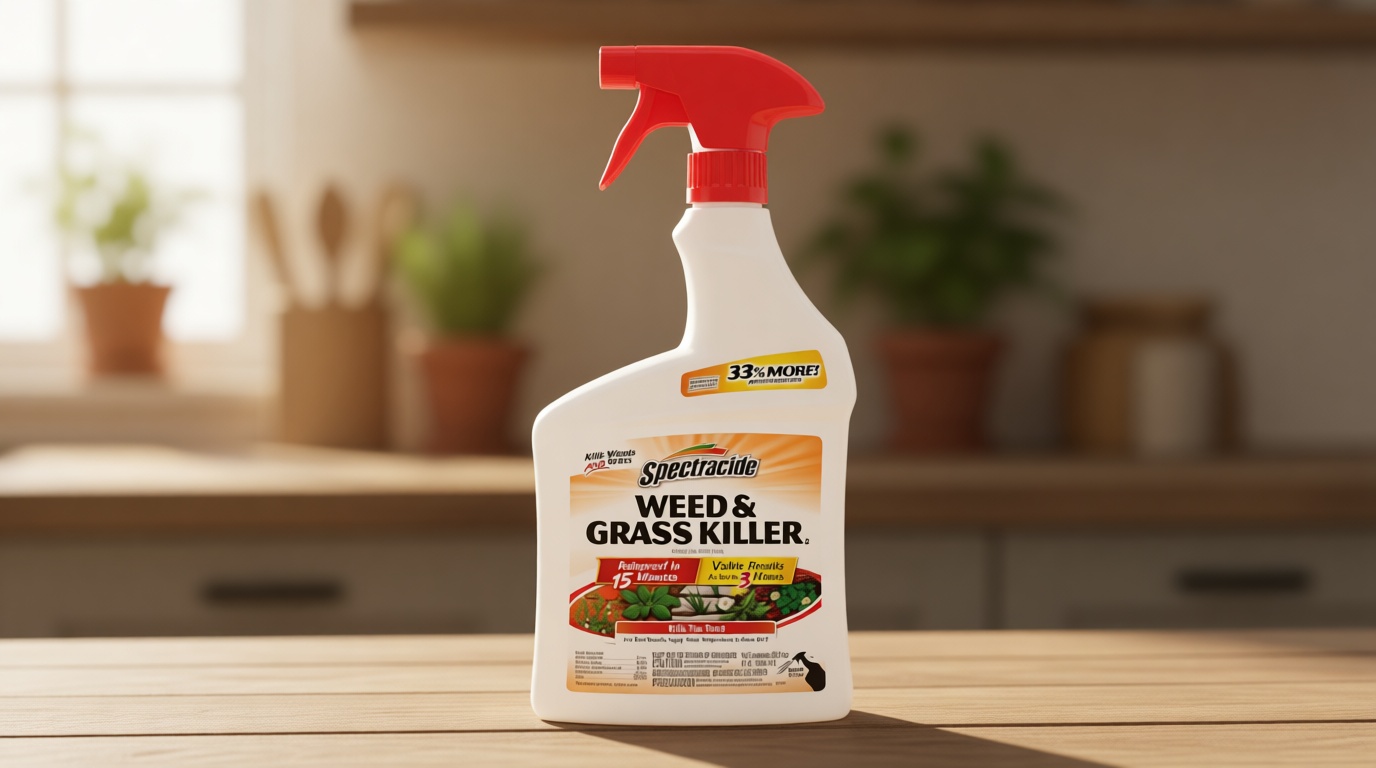 Spectracide Weed & Grass Killer 2, Use On Driveways, Walkways and Around Trees and Flower Beds, 32 fl Ounce Spray