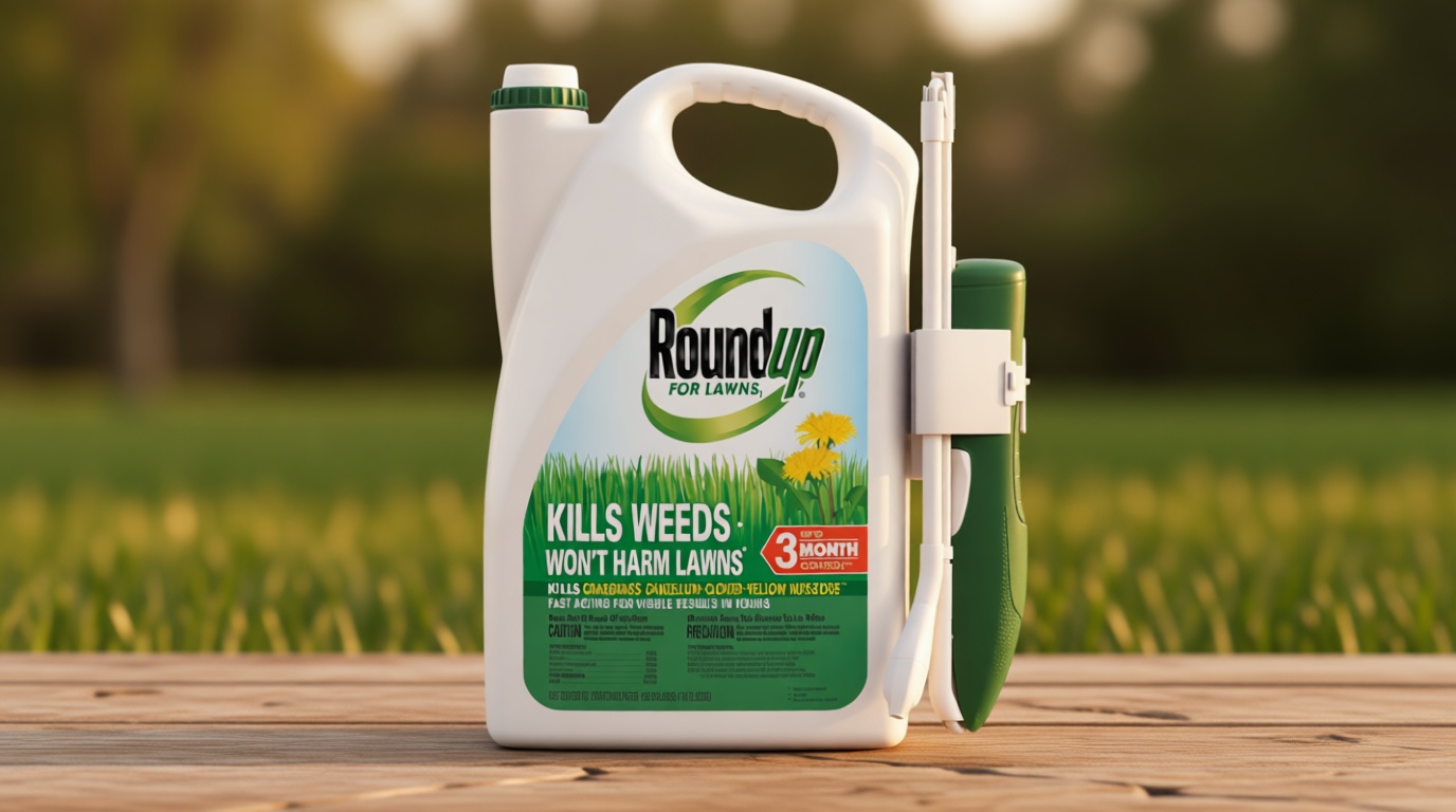 Roundup for Lawns₁ Ready-to-Use with Extend Wand, Tough Weed Killer for Use on Northern Grasses, 1.33 gal.
