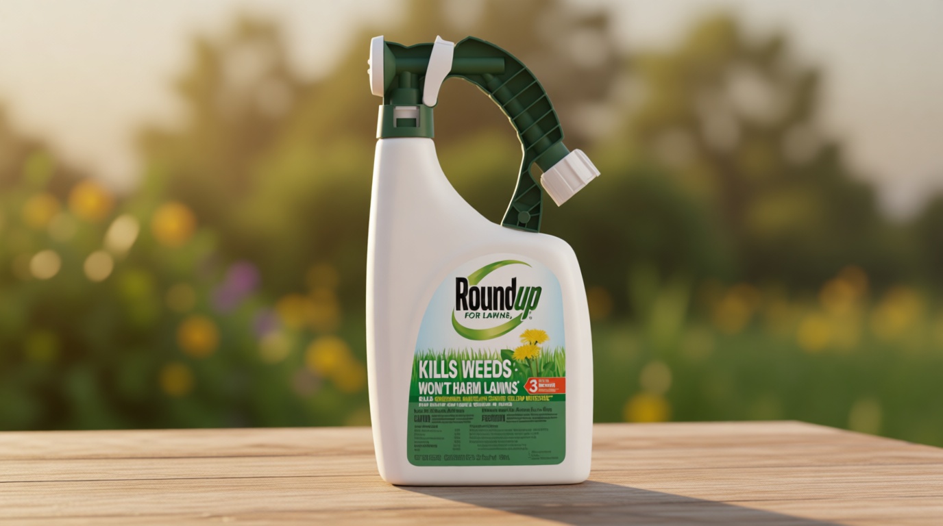 Roundup for Lawns₃ Ready-to-Spray, Tough Weed Killer for Use on Northern Grasses, 32 fl. oz.
