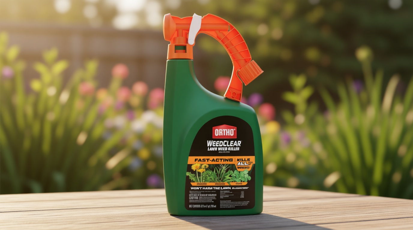Ortho WeedClear Lawn Weed Killer Ready-To-Spray - Weed Killer for Lawns, Kills Crabgrass, Dandelion and Clover, Hose-End Application, Covers 5,000 sq. ft., 32 fl. oz.