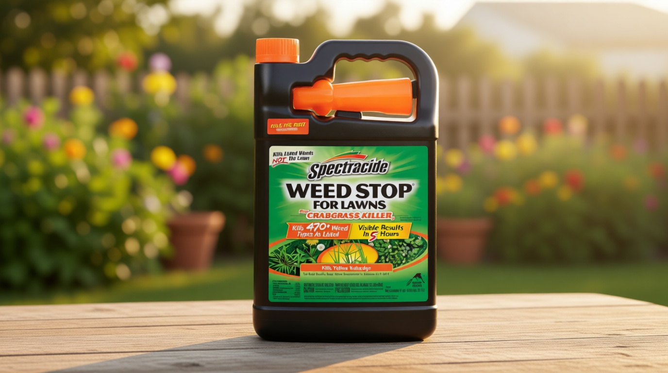 Spectracide Weed Stop For Lawns Plus Crabgrass Killer, 1 Gallon, Ready-To-Use Formula Kills More Than 470 Types Of Weeds As Listed Including Dandelion, Chickweed, Clover, Crabgrass And Yellow Nutsedge