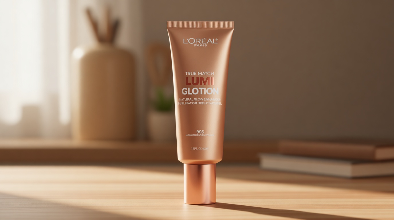 L'Oreal Paris Makeup True Match Lumi Glotion, Natural Glow Enhancer, Illuminator Highlighter, Bronzing Drops For a Sun-Kissed Glow, 903 Medium