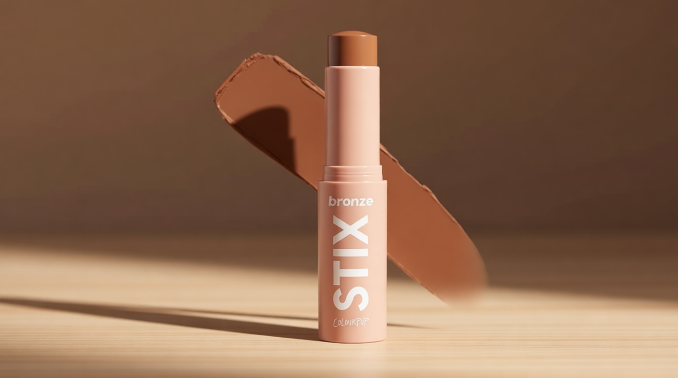 ColourPop Cream Bronzer Stick - Blendable Cream Contour & Glowy Summer Makeup with a Natural, Matte Finish - Buildable Formula for Shimmer-Free, Sun-Kissed Warmth - Moonstone Beach (0.28 oz)