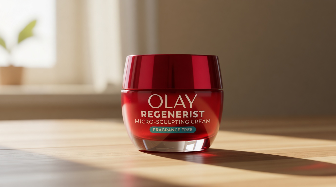 Olay Face Moisturizer, Regenerist Micro-Sculpting Cream for Women, Fragrance-Free - Anti-Aging, Anti-Wrinkle, Firming Skin Care - Triple Collagen Cream, Peptide, Hyaluronic Acid, Niacinamide, 1.7oz