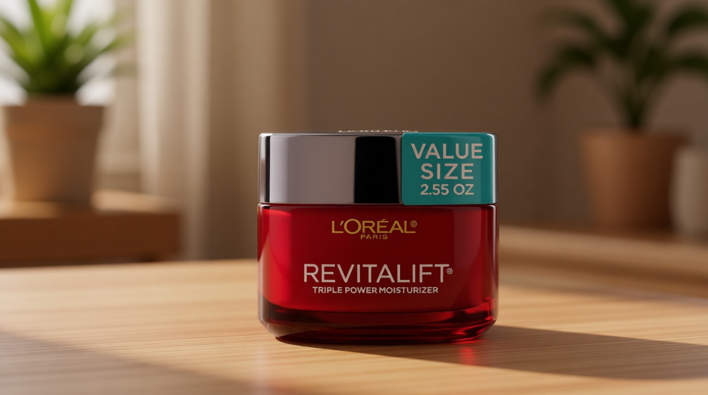 L'Oreal Paris Revitalift Triple Power Anti-Aging Face Moisturizer, Pro Retinol, Hyaluronic Acid & Vitamin C, Reduce Wrinkles 2.55 Oz