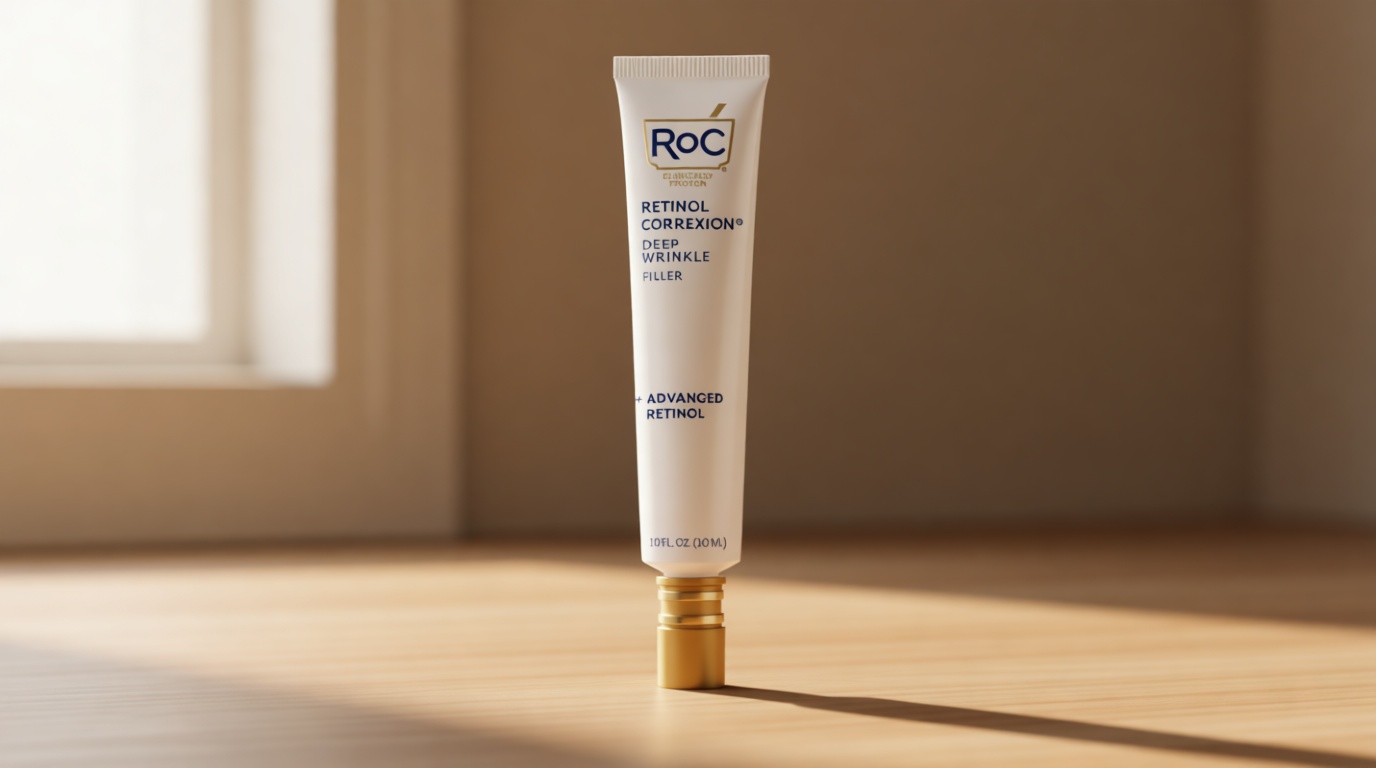 RoC Retinol Correxion Wrinkle Filler for Deep Wrinkles with Hyaluronic Acid & Retinol, Skin Care for Women and Men, 1 Fl Oz (Packaging May Vary)