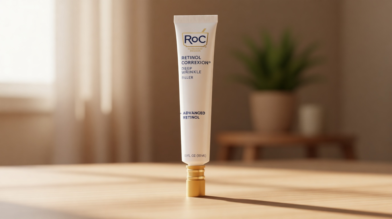 RoC Retinol Correxion Wrinkle Filler for Deep Wrinkles with Hyaluronic Acid & Retinol, Skin Care for Women and Men, 1 Fl Oz (Packaging May Vary)