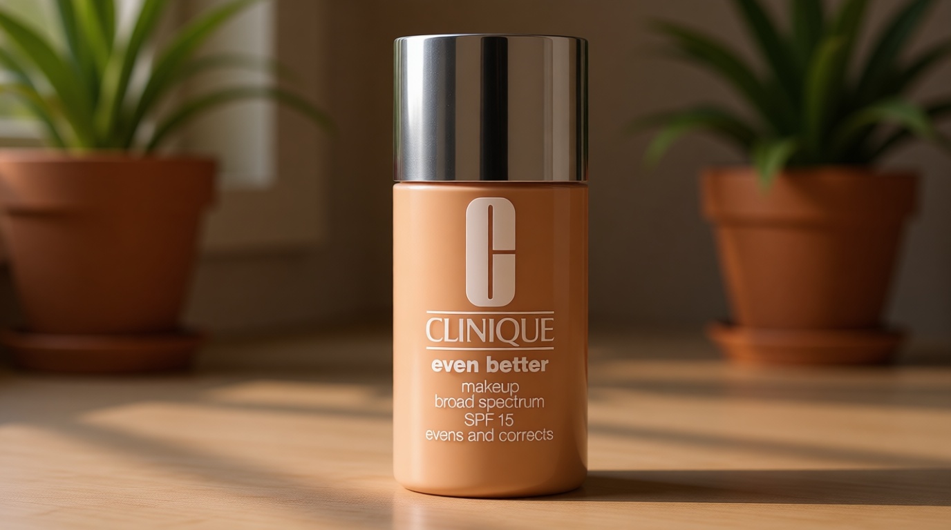 Clinique Even Better Makeup Liquid Foundation SPF 15 With Vitamin C For Dry + Oily Combination Skin Types | Medium Coverage + Natural Finish | Evens Skin Tone + Reduces Dark Spots