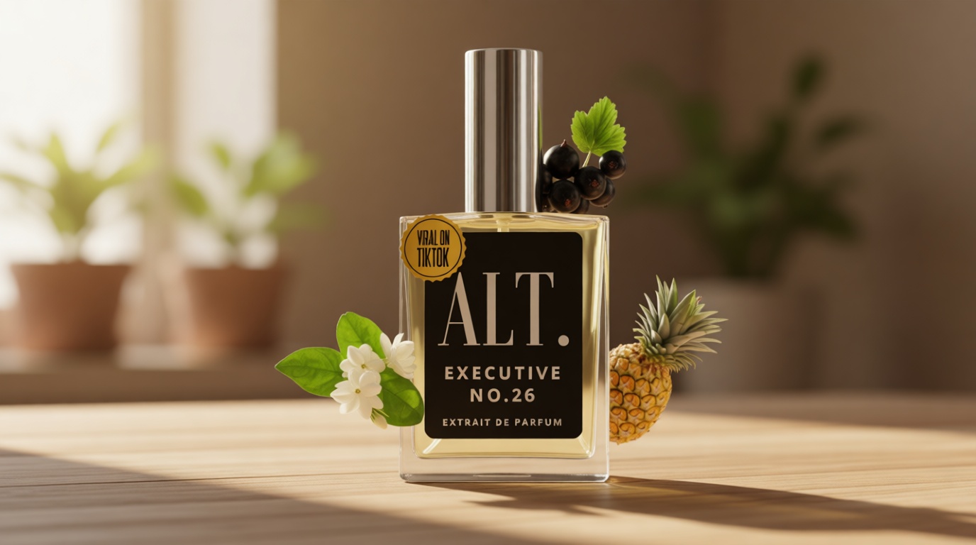 ALT. FRAGRANCES Executive No. 26 - Inspired by Creed Aventus for Men, Extrait de Parfum, Long Lasting Woody Fruity Perfume for Men with Bergamot, Pineapple & Oakmoss, 60ml