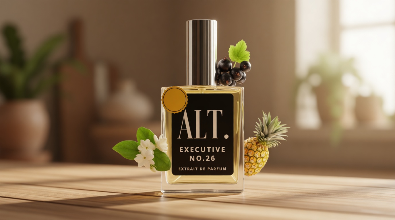 ALT. FRAGRANCES Executive No. 26 - Inspired by Creed Aventus for Men, Extrait de Parfum, Long Lasting Woody Fruity Perfume for Men with Bergamot, Pineapple & Oakmoss, 60ml