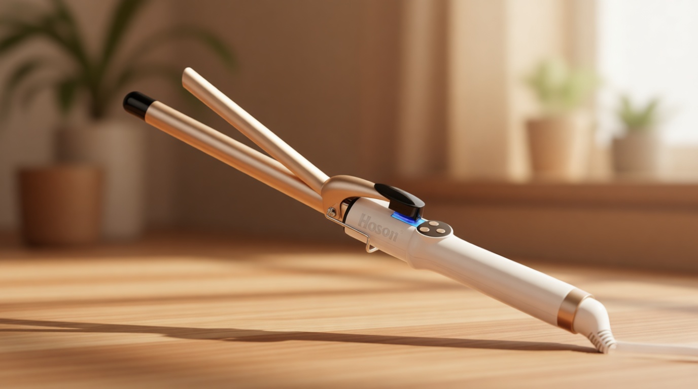 3/4 Inch Curling Iron Professional, Ceramic Tourmaline Curl Wand Barrel, Hair Curler Iron for Short Hair,Glove Include, Glove Include, Gold