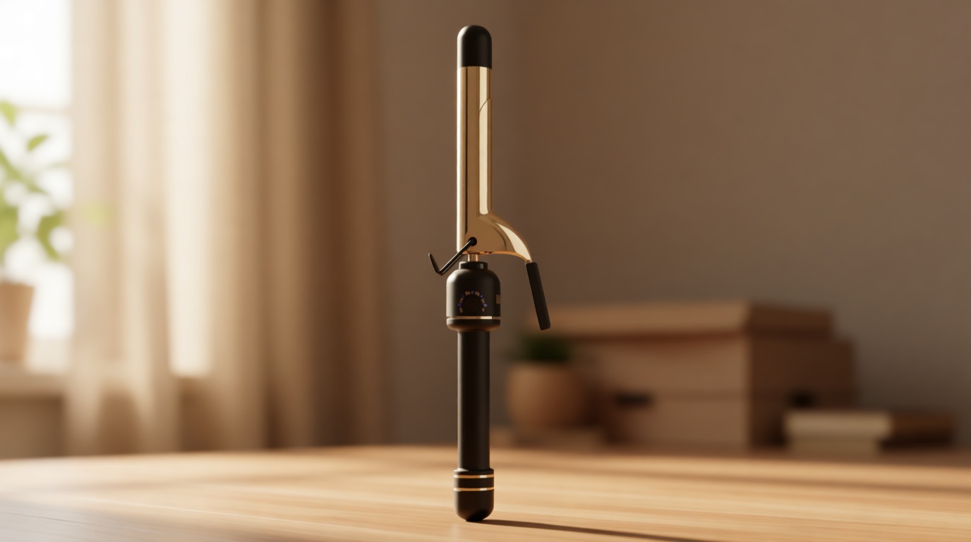 HOT Tools 24K Gold Professional 1" Extended Barrel Curling Iron with Clamp for Bouncy Curls, Faster Styling, Less Damage & Long-Lasting Results