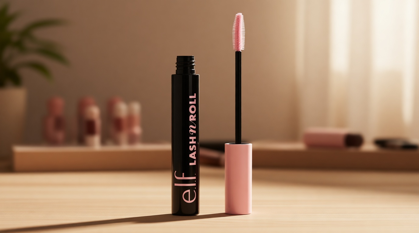 e.l.f. Lash 'N Roll Mascara, Curling Mascara For Visibly Lifted Lashes, Lifts & Separates Lashes. Long-Lasting Formula, Vegan & Cruelty-Free, Pitch Black