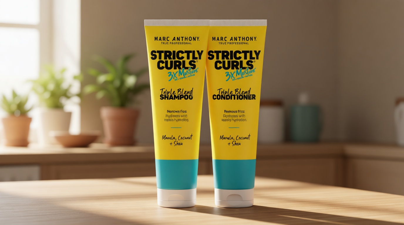 Marc Anthony Shampoo & Conditioner Set for Curly Hair, Strictly Curls - Deep Moisturizing & Hydrating Shampoo & Conditioner for Curl Definition, Added Shine - Hair Products Reduces Frizz