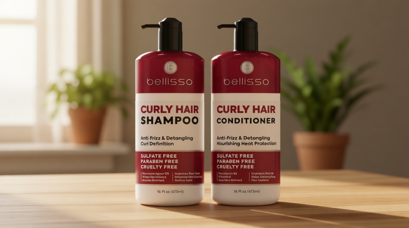 Curly Hair Shampoo and Conditioner Set - For Defining Wavy, Permed, Frizzy, Fine and Black Curls - Moisturizing, Sulfate Free Formula for Women and Men - Products are Safe for Color Treated Locks