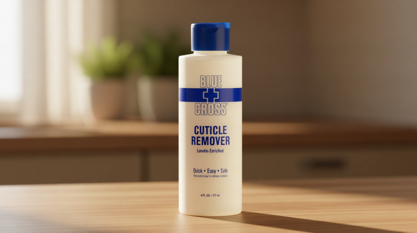 Cuticle Remover & Softener Liquid for Nails – Blue Cross Professional Nail Care with Lanolin, Hydrating Treatment for Dry Cuticles & Hangnails, Made in USA, 6oz