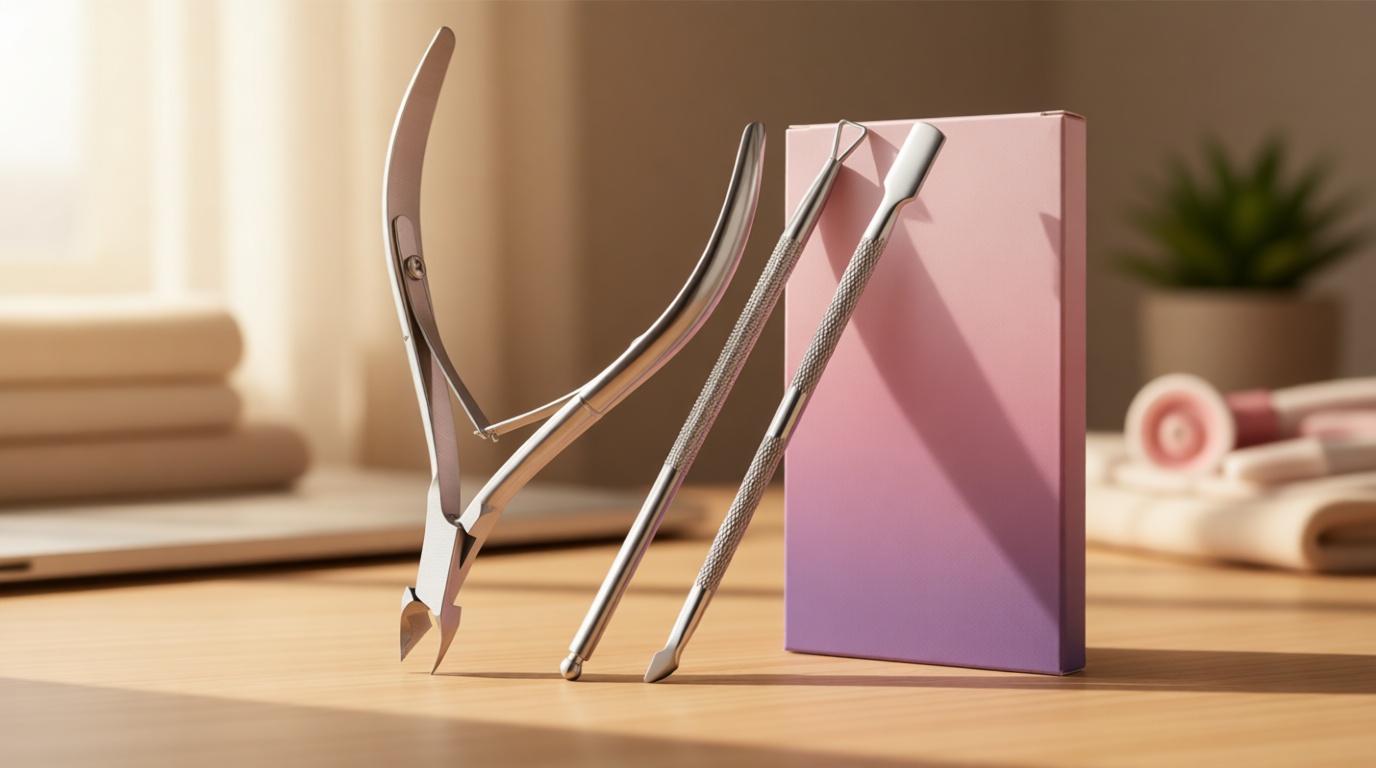 YINYIN Cuticle Trimmer with Cuticle Pusher and Cutter, Professional Stainless Steel Nippers, Cutter Clippers, Cuticle Remover, Pedicure Manicure Tools for Fingernails and Toenails, Sliver