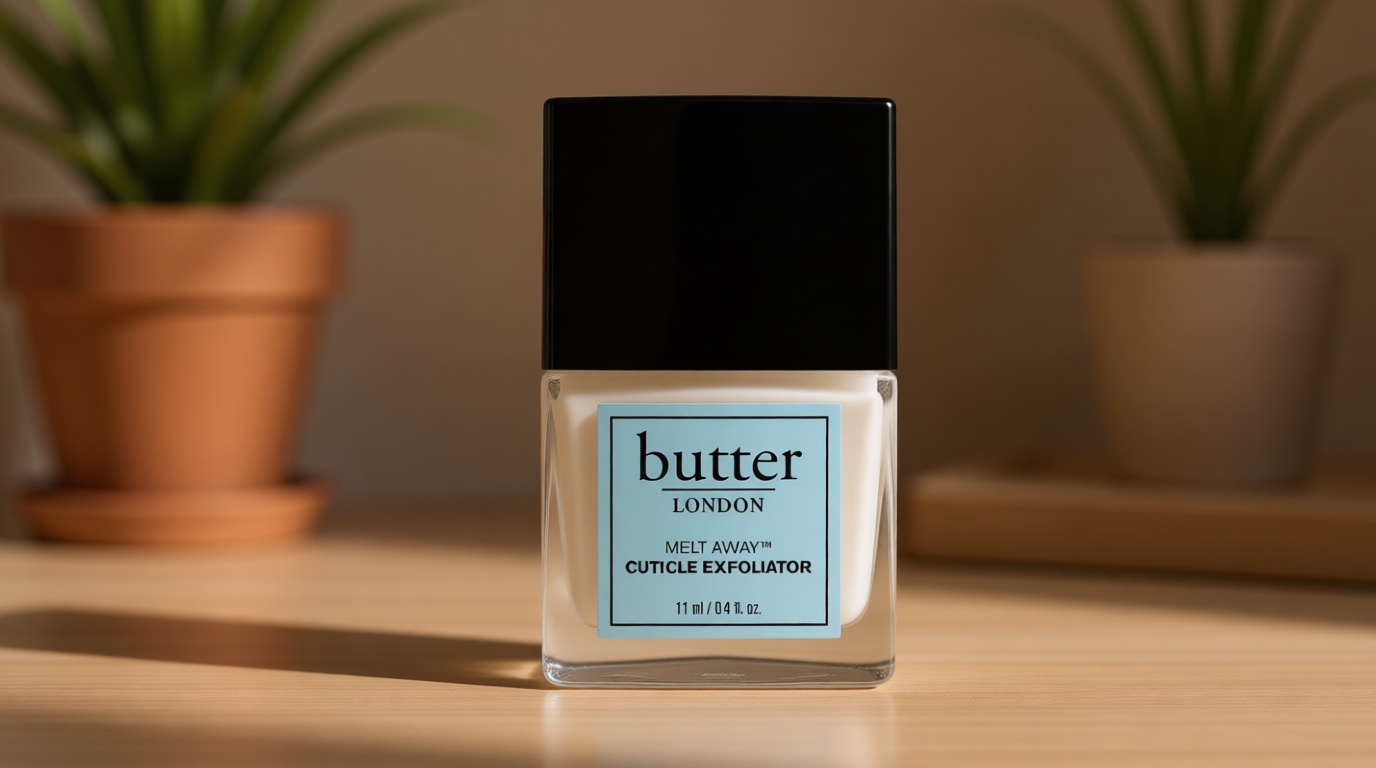 butter LONDON Cuticle Remover Liquid, Melt Away - Cuticle Oil Exfoliator & Softener Gently Removes Dry, Overgrown Cuticles for Healthy Looking Nails - Fast-Acting & Pain-Free Formula - 0.4 Fl Oz