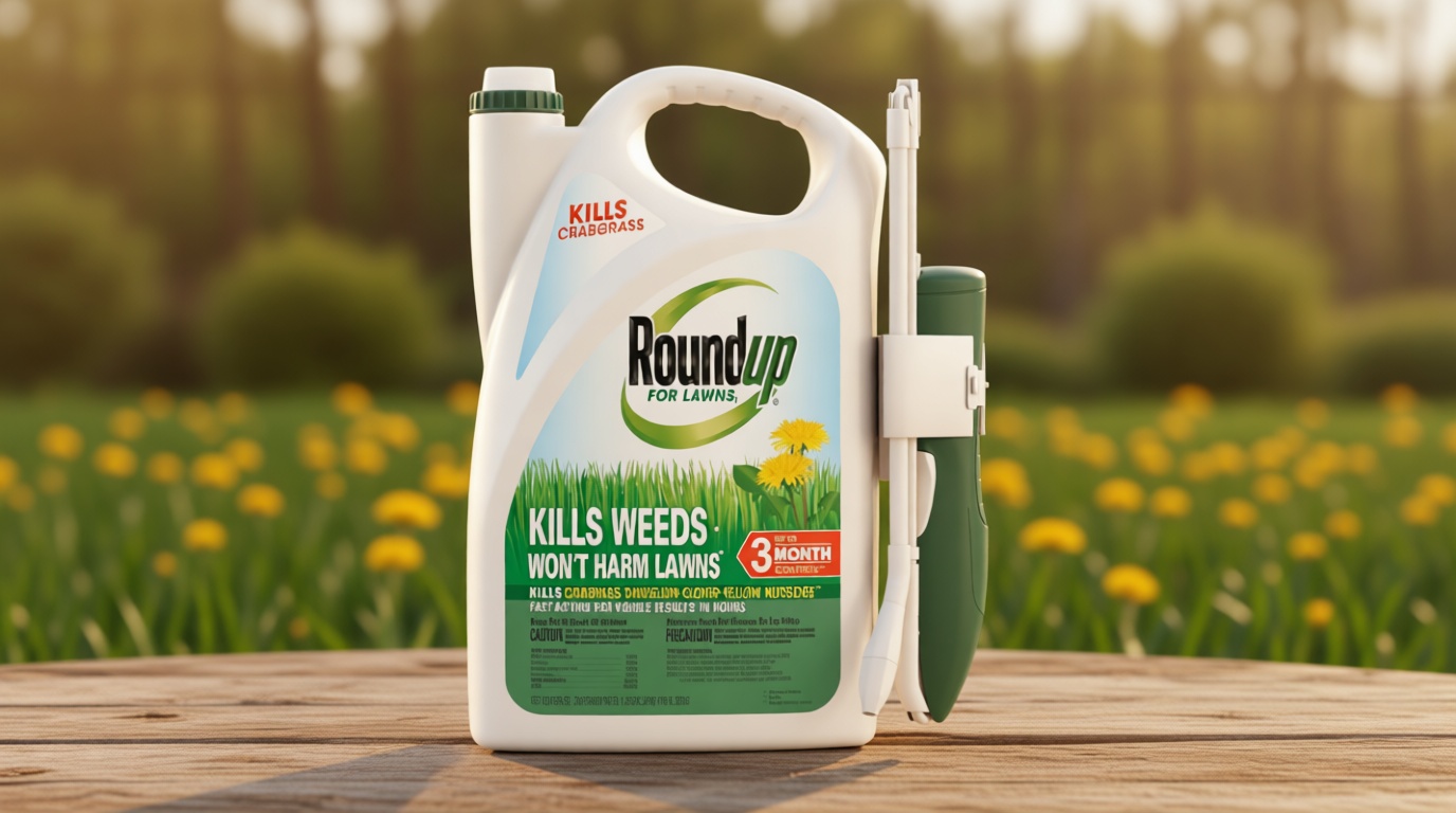 Roundup for Lawns₁ Ready-to-Use with Extend Wand, Tough Weed Killer for Use on Northern Grasses, 1.33 gal.