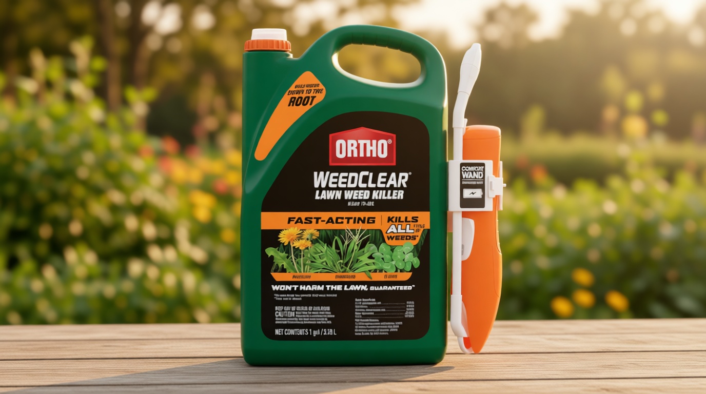 Ortho WeedClear Lawn Weed Killer Ready-to-Use with Comfort Wand, Kills Crabgrass, Dandelion and Clover, 1 gal.