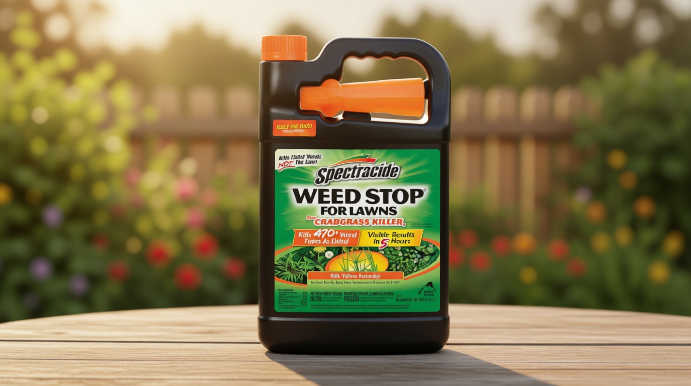 Spectracide Weed Stop For Lawns Plus Crabgrass Killer, 1 Gallon, Ready-To-Use Formula Kills More Than 470 Types Of Weeds As Listed Including Dandelion, Chickweed, Clover, Crabgrass And Yellow Nutsedge