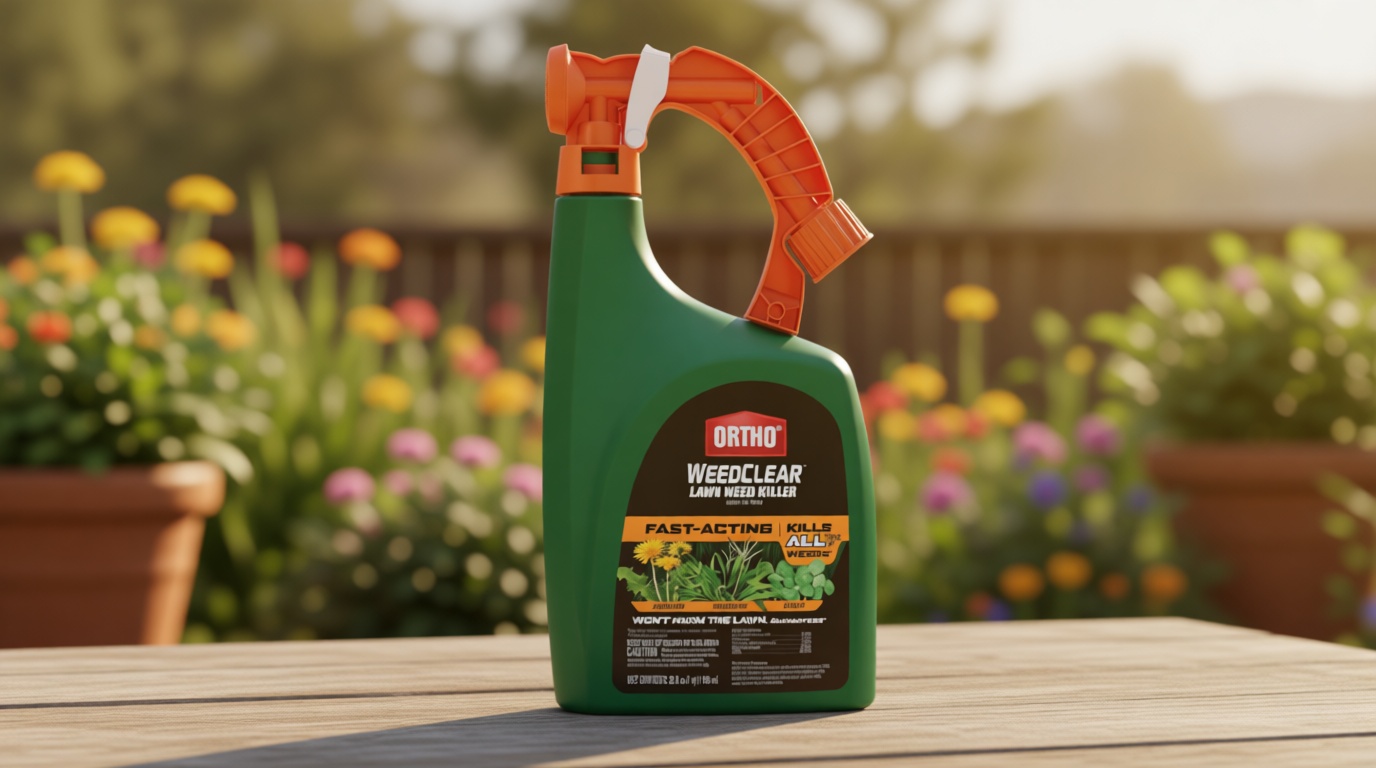 Ortho WeedClear Lawn Weed Killer Ready-To-Spray - Weed Killer for Lawns, Kills Crabgrass, Dandelion and Clover, Hose-End Application, Covers 5,000 sq. ft., 32 fl. oz.