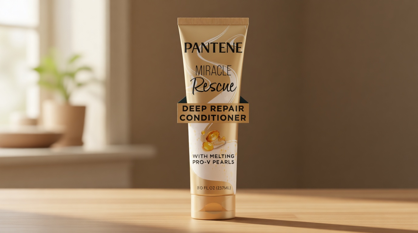 Pantene Miracle Rescue Deep Conditioner with Melting Pro-V Pearls - For Dry, Damaged, or Color-Treated Hair - Intense Moisture & Repair - 8.0 Oz