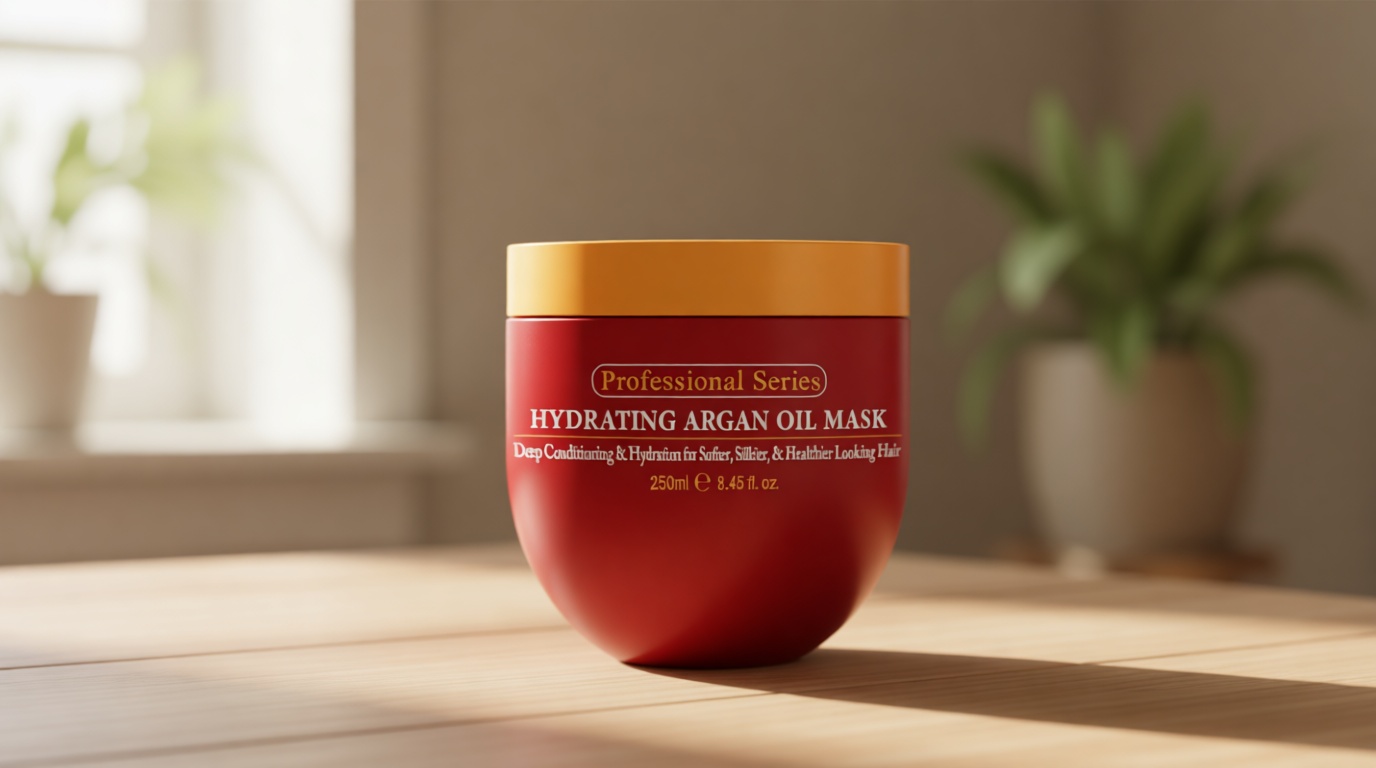 Arvazallia Hydrating Argan Oil Hair Mask and Deep Conditioner for Dry or Damaged Hair (8.45 oz Jar)