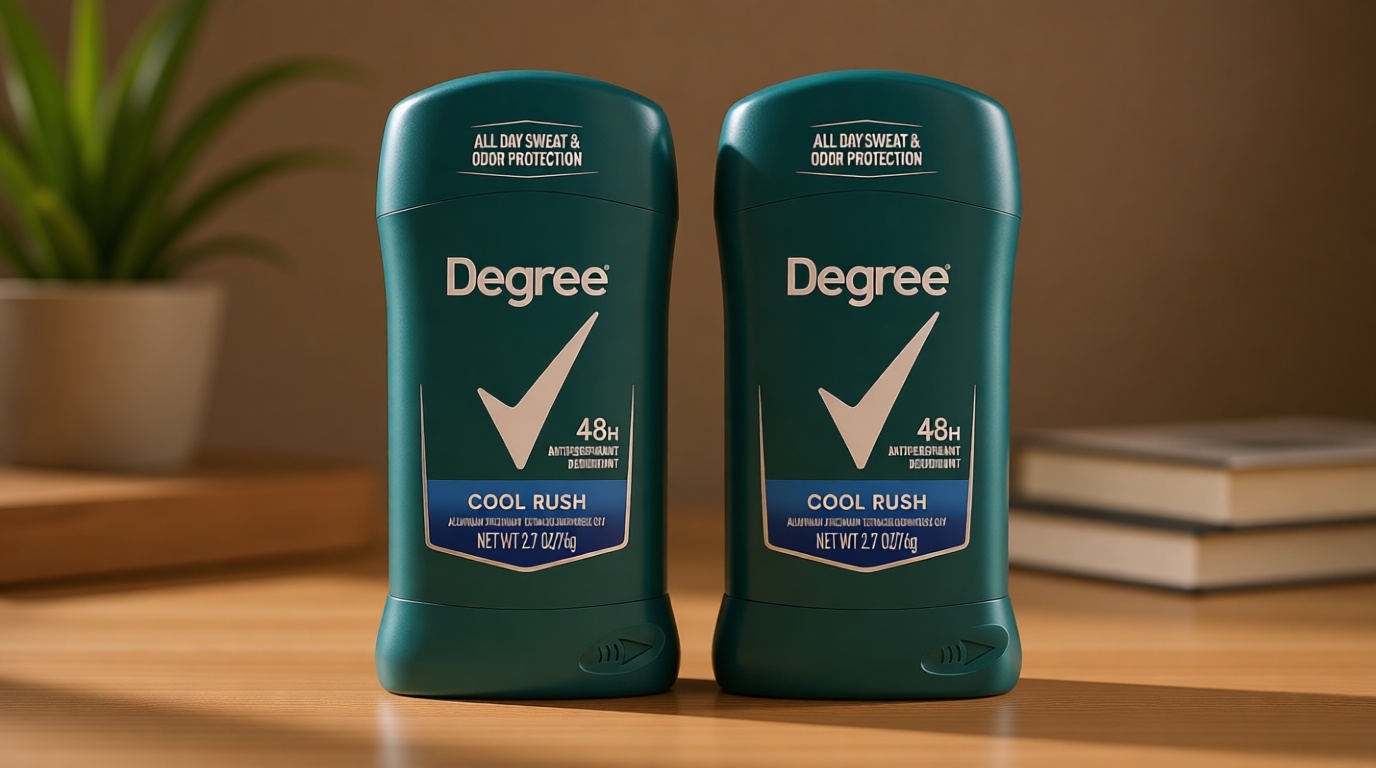 Degree Men Original Antiperspirant Deodorant Cool Rush Twin Pack 48-Hour Sweat & Odor Protection Antiperspirant For Men 2.7 oz