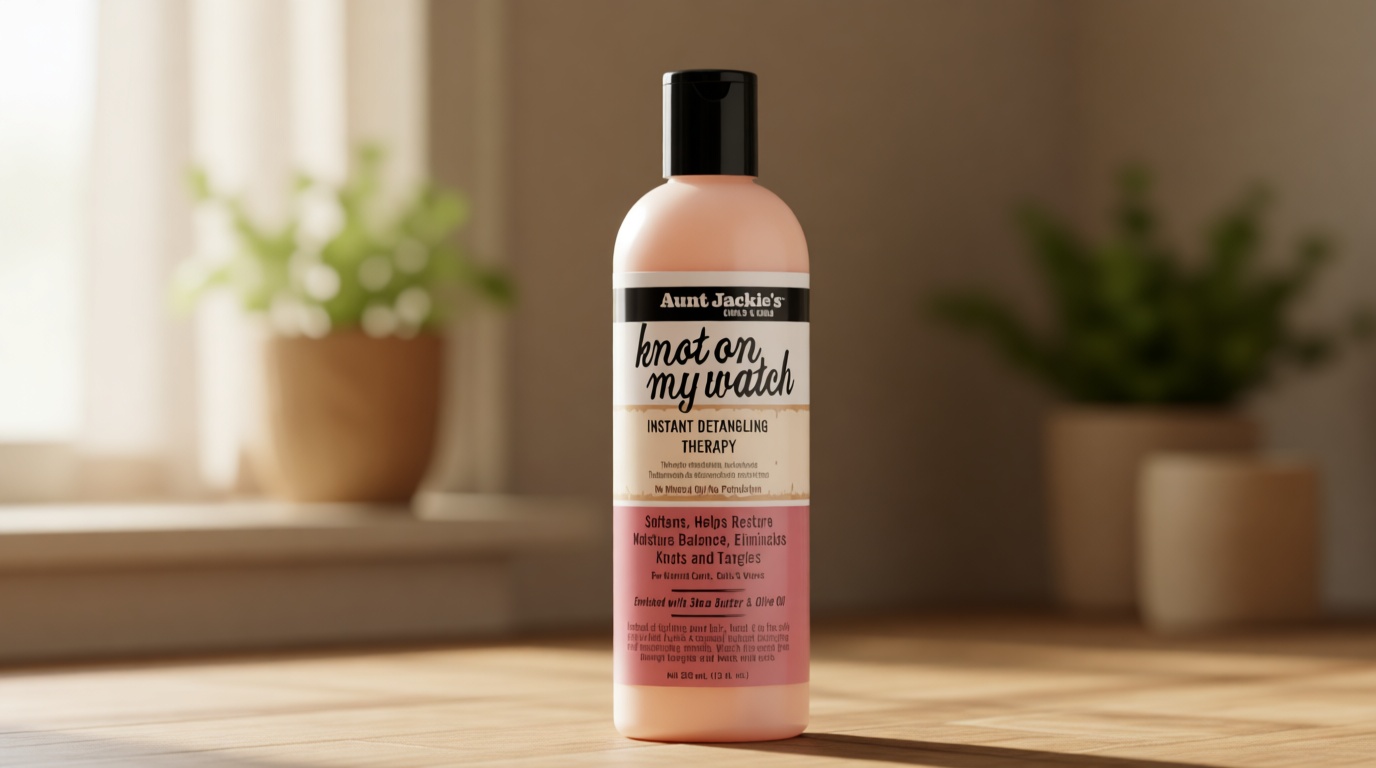 Aunt Jackie's Curls and Coils Knot On My Watch Instant Hair Detangling Therapy for Natural Curls, Coils and Waves, Enriched with Shea Butter, 12 oz