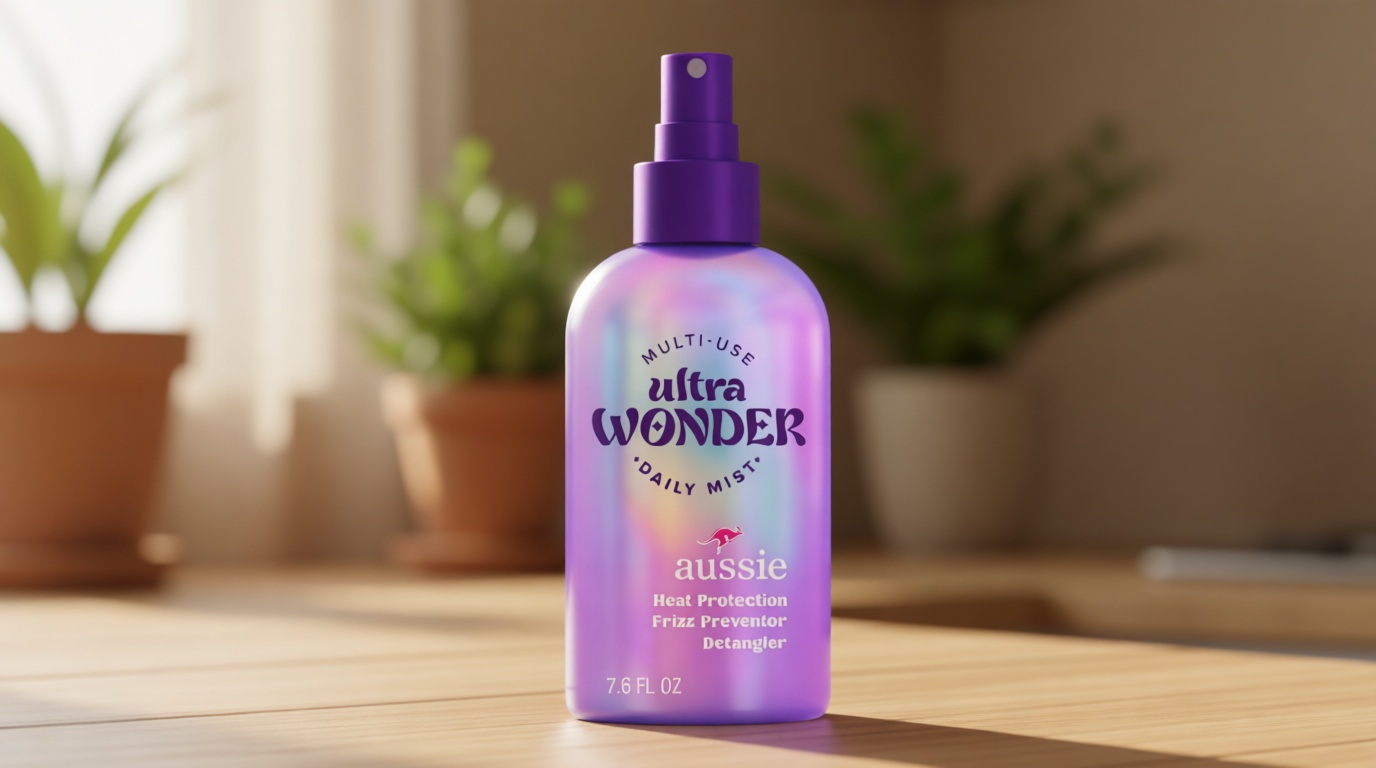 Aussie Ultra Wonder Daily Mist Lightweight Multi-Use Detangler, silicone-free, for All Hair Types and Curls, 7.6oz