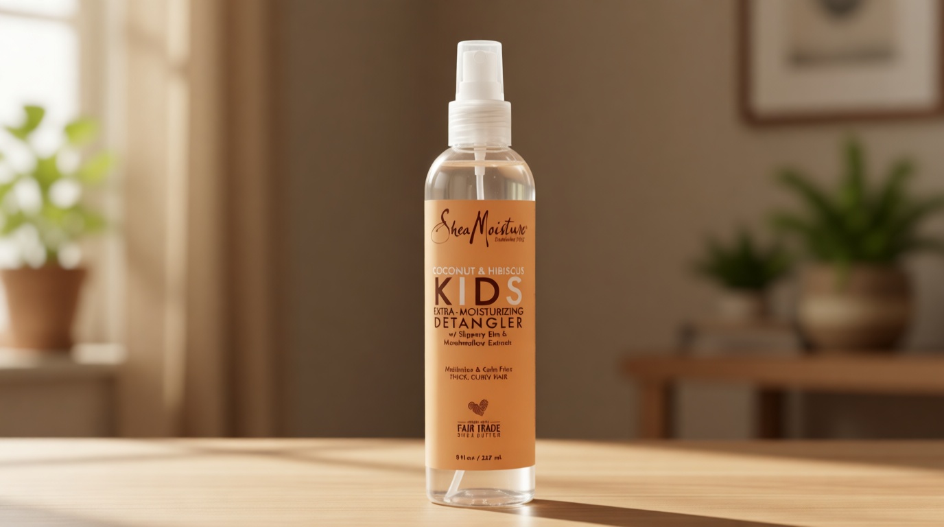 SheaMoisture Kids Extra Moisturizing Detangler Coconut & Hibiscus for Curly Hair Shea Butter Hair Care Product 8 oz