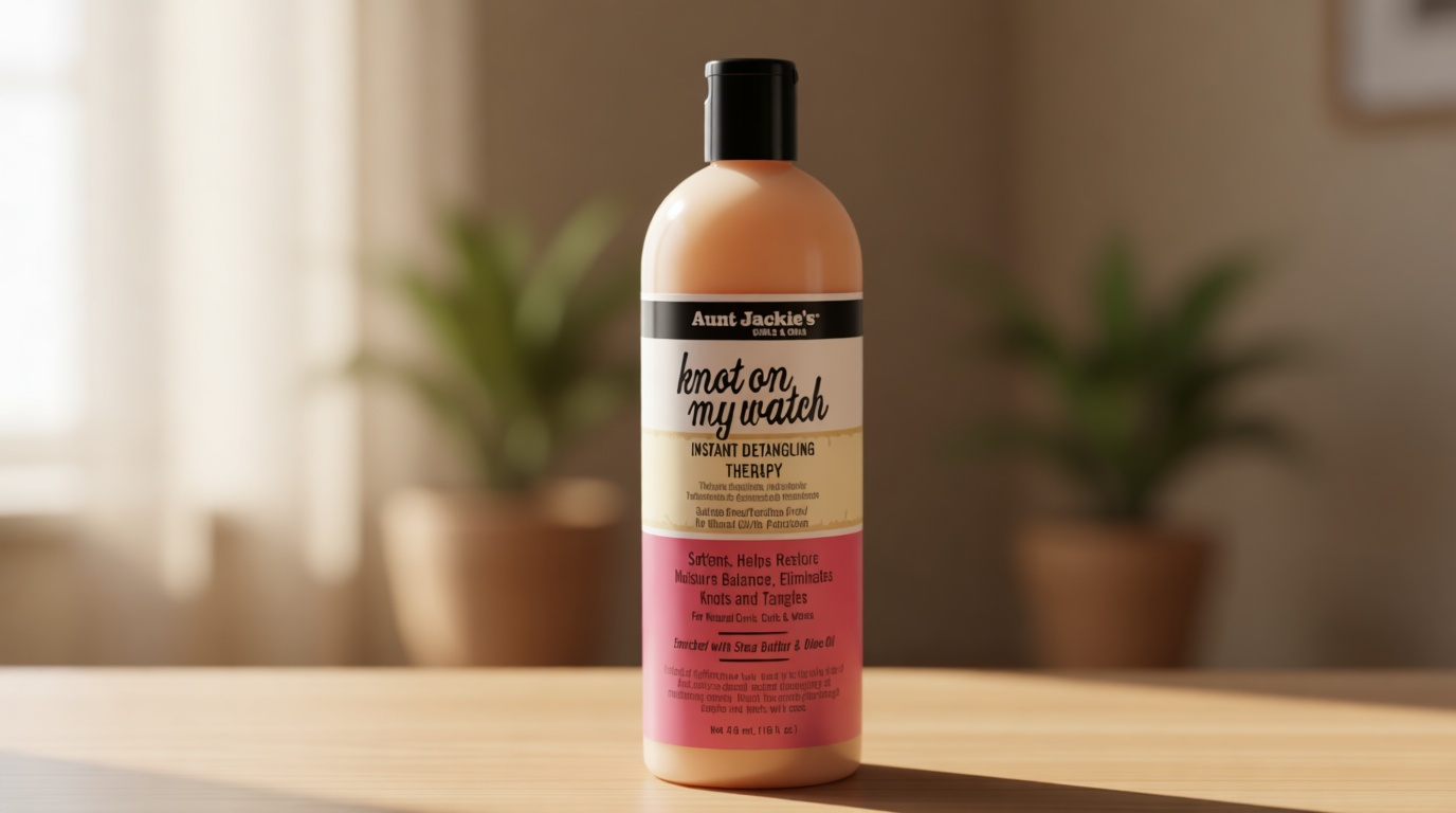 Aunt Jackie's Curls and Coils Knot On My Watch Instant Hair Detangling Therapy for Natural Curls, Coils and Waves, Enriched with shea Butter, 16 oz