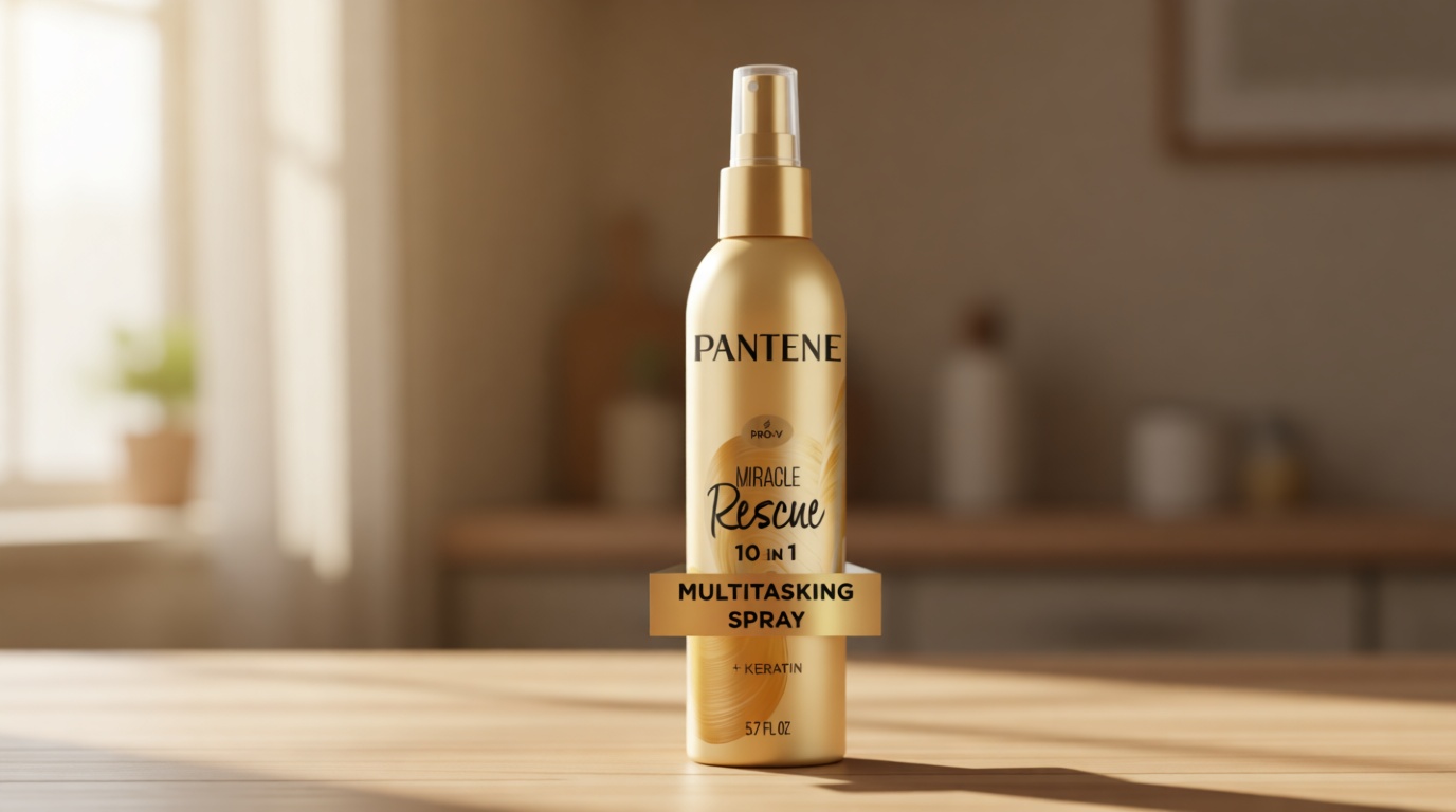 Pantene Miracle Rescue 10in1 Multitasking Spray - Heat Protection, Detangles, Repairs Damaged, Dry Hair, Improves Shine, Leave-In Conditioning Treatment with Keratin and Pro-Vitamin B5, 5.7 oz