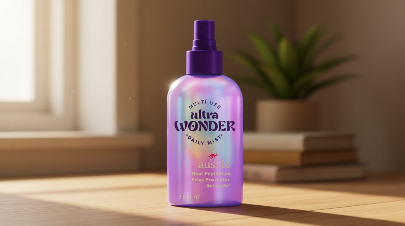 Aussie Ultra Wonder Daily Mist Lightweight Multi-Use Detangler, silicone-free, for All Hair Types and Curls, 7.6oz