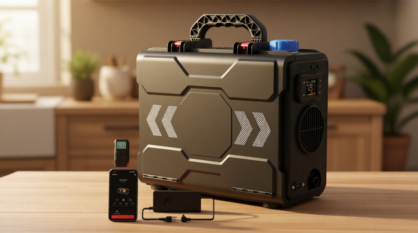 8KW Diesel Heater, 6L Portable Diesel Air Heater All in One 110V/12/24V with App Control, Wireless Temperature Sensing and Altitude Mode for RV Garage Camper 2025 Toolbox 2s Plus