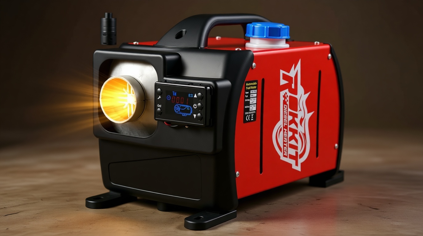 [2026 Version]Diesel Heater 8KW, 110V/12V All-in-One Portable Diesel Air Parking Heater with LCD Thermostat Monitor & Remote Control for Trucks, Car Trailer, Boat and Motor-home (8KW)