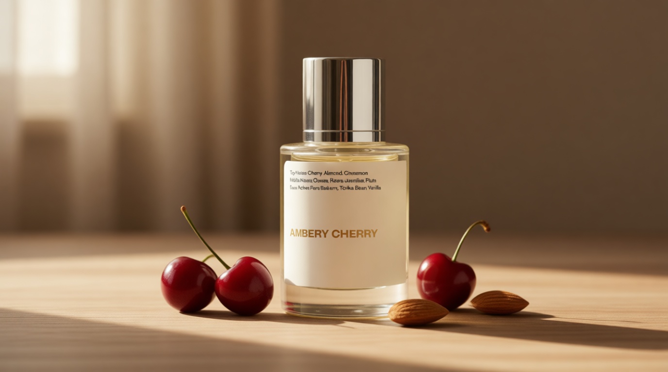 Dossier Eau de Parfum - Ambery Cherry - Inspired by T.Ford Lost Cherry - Perfume Luxury - Pure Infused - Paraben Free - Vegan - For Women Men Unisex - Fragrance 1.7 Fl oz (Spray 50ml)