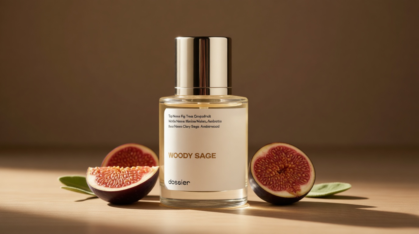 Dossier Woody Sage - Eau de Parfum - Inspired by J.Malone's Wood Sage & Sea Salt - Perfume Luxury - Pure Infused - Paraben Free - Vegan - For Women Men Unisex - Fragrance 1,70z (Spray 50ml)