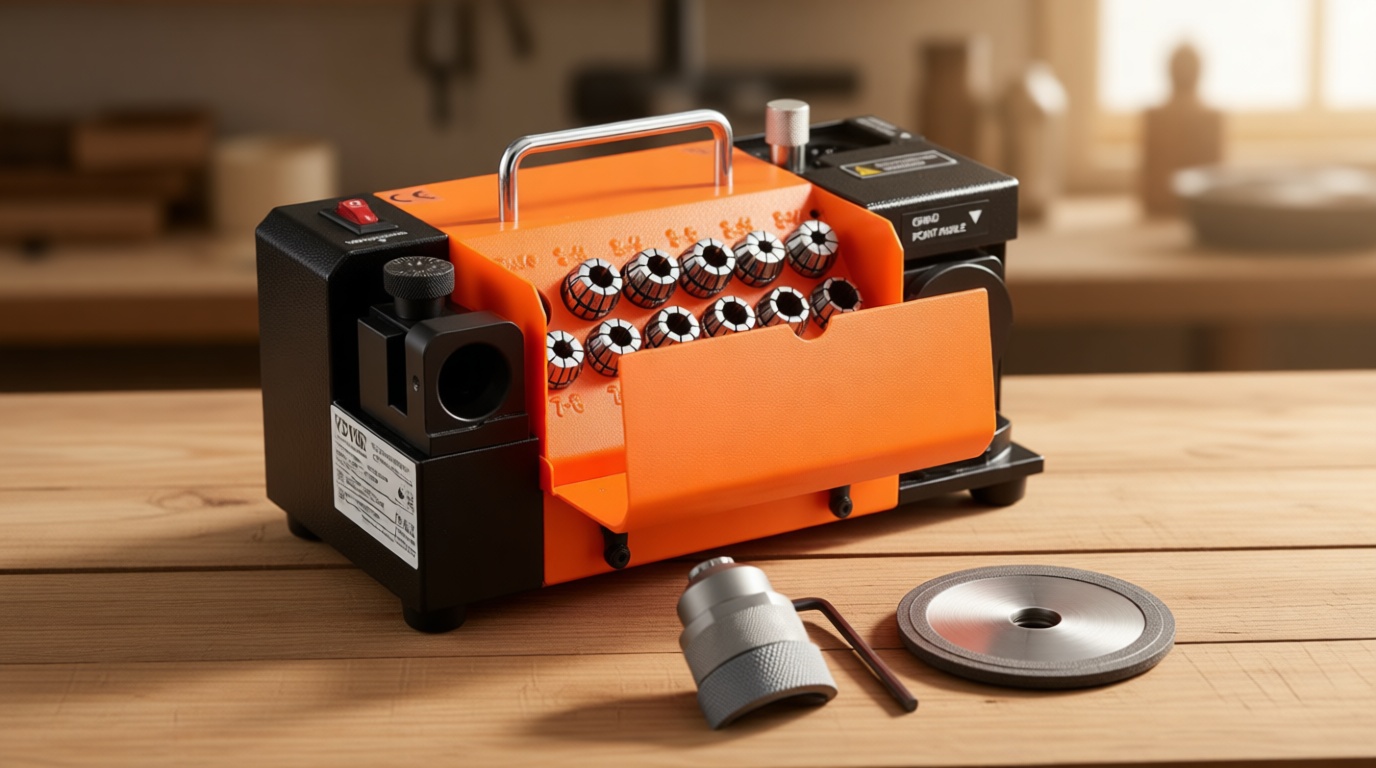 VEVOR Drill Bits Sharpener, MR-13A Drill Bits Grinder Sharpener 3-13mm, 95° to 135° Point Angle Adjustable Drill Bit Re-Sharpener, Portable Bits Sharpening Machine with 11 Collets, CBN Wheel for HSS