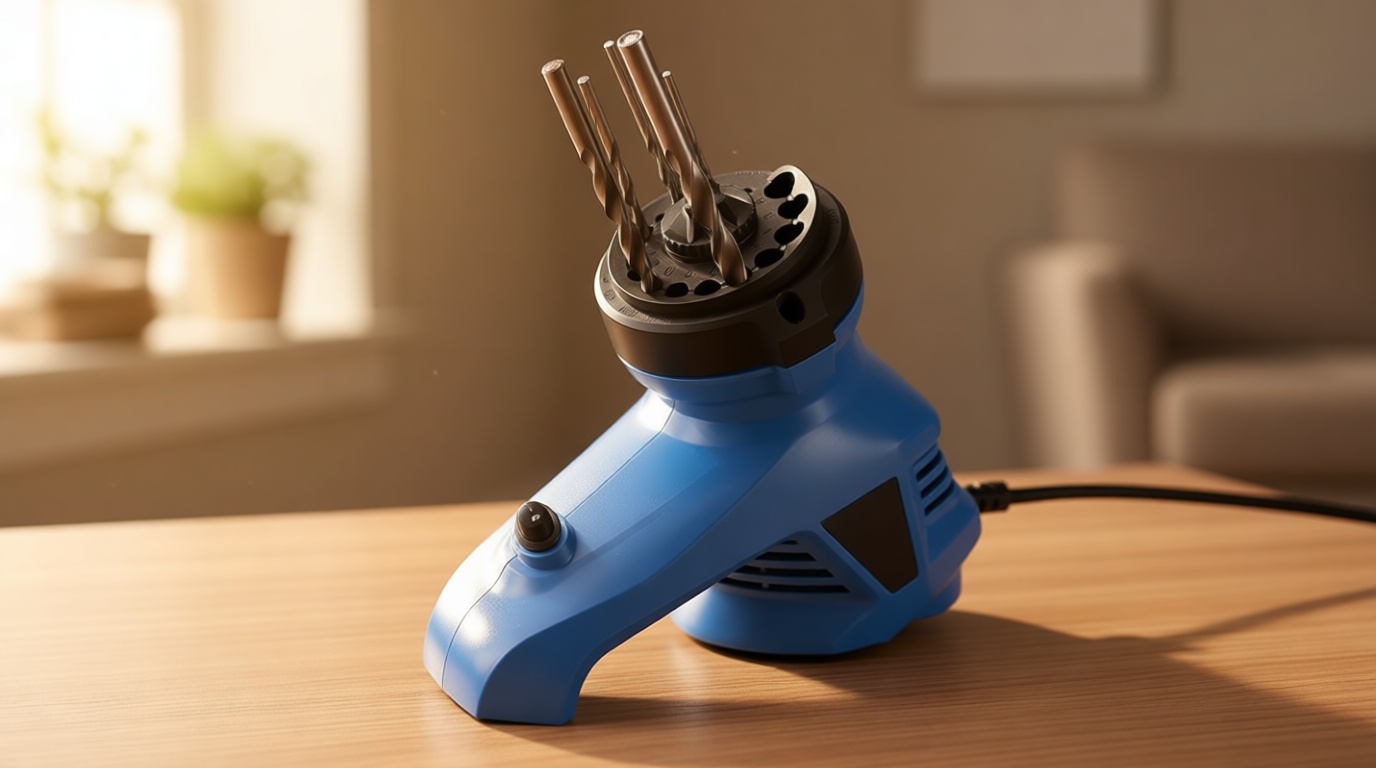Drill Bit Sharpener,Drill Bit Sharpener For All Bits(1/8''- 15/32''), Twist Drill Bit Sharpener Grinder, Portable Home Use Drill Bit Sharpener Machine, 130° Standard Drill Bits (1PCS)