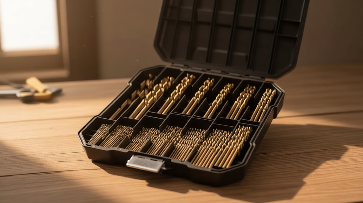 Cobalt Drill Bit Set for Hardened Metal and Stainless Steel, 99Pcs M35 High Speed Steel Twist Jobber Metal Drill Bits 1/16"-3/8", with Plastic Index Storage Case